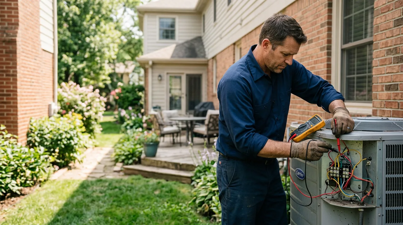 HVAC technician working near Morganville, NJ